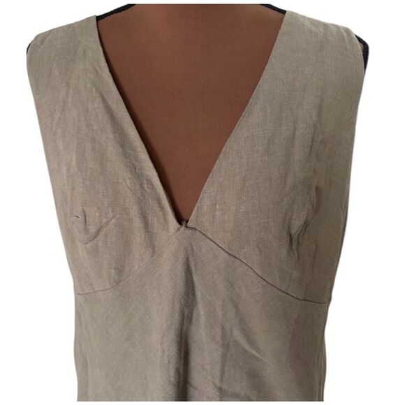 ✨Princess Polly PORTILLO LINEN BLEND MINI SZ 14 DRESS OLIVE✨ - Picture 10 of 11